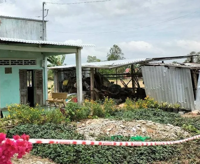 Khu vực hiện trường vụ nổ.