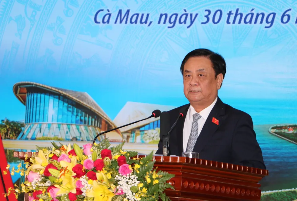 Đồng chí Lê Minh Hoan phát biểu tại hội nghị Dai Hoi Le Minh Hoan 2.jpg