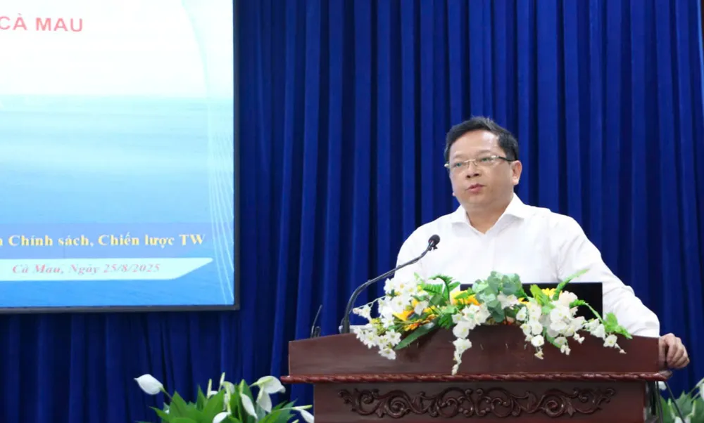 TS Nguyễn Đức Hiển (Phó Trưởng Ban Chính sách, chiến lược Trung ương) phát biểu tại hội thảo e57a8fcf6460ec3eb571.jpg