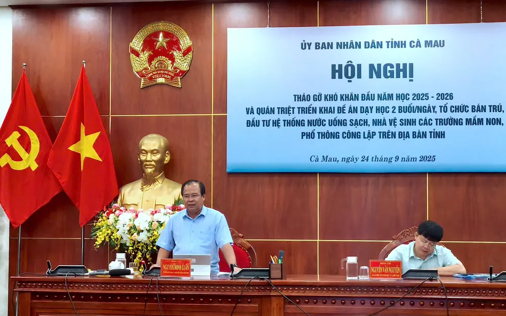 Phó Chủ tịch UBND tỉnh Cà Mau Nguyễn Minh Luân phát biểu tại hội nghị 6dfa1f8c5da9d7f78eb8.jpg
