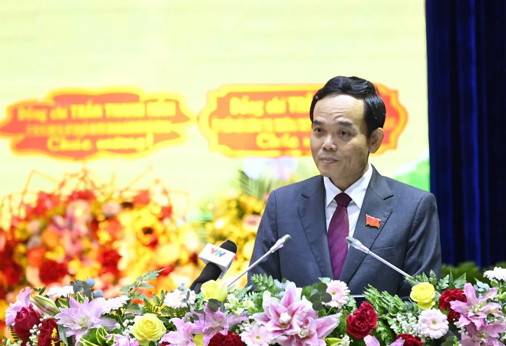 Đồng chí Trần Lưu Quang phát biểu chỉ đạo tại Đại hội Bi thu Tran Luu Quang 4.jpg
