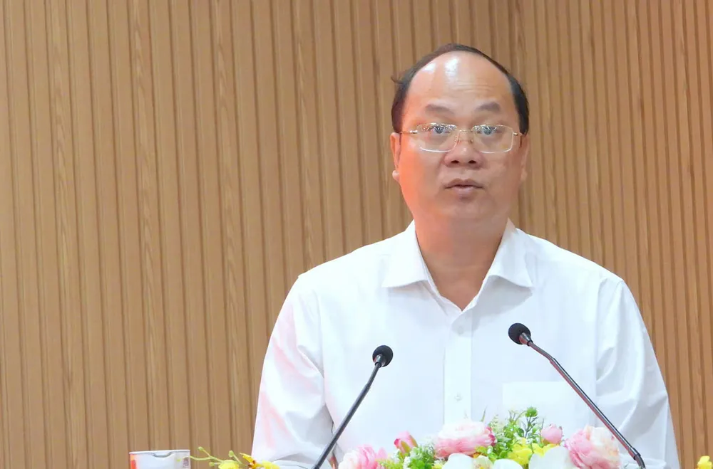 Bí thư Tỉnh uỷ Cà Mau Nguyễn Hồ Hải phát biểu tại hội nghị