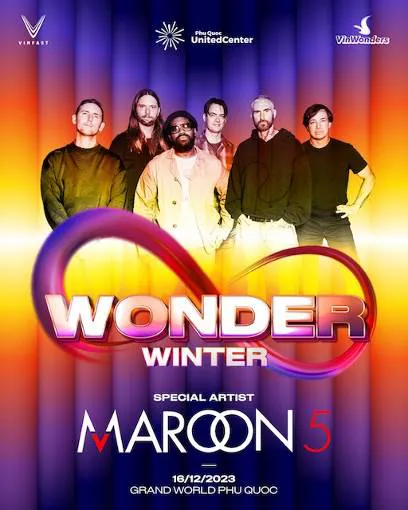 Maroon 5 sẽ trình diễn tại 8Wonder ở Phú Quốc vào ngày 16-12 sắp tới