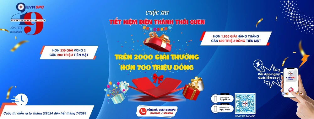 Gần 730 triệu đồng tiền thưởng dành cho khách hàng tham gia cuộc thi “Tiết kiệm điện thành thói quen”