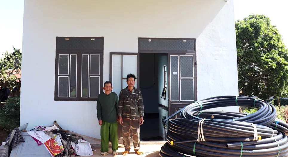 Một hộ dân ở xã Kon Braih được hỗ trợ xây nhà ở