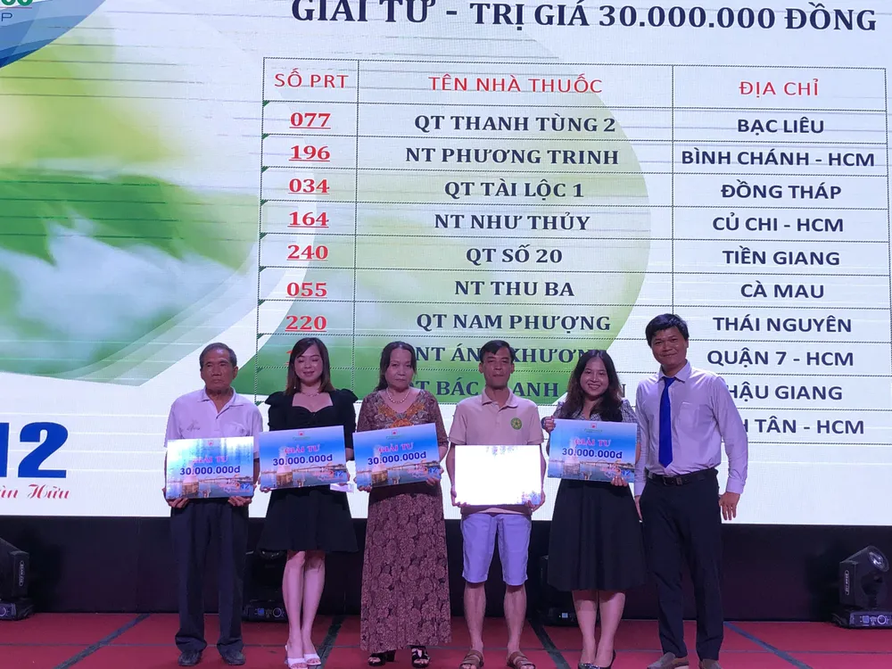 Trao giải cho khách hàng may mắn