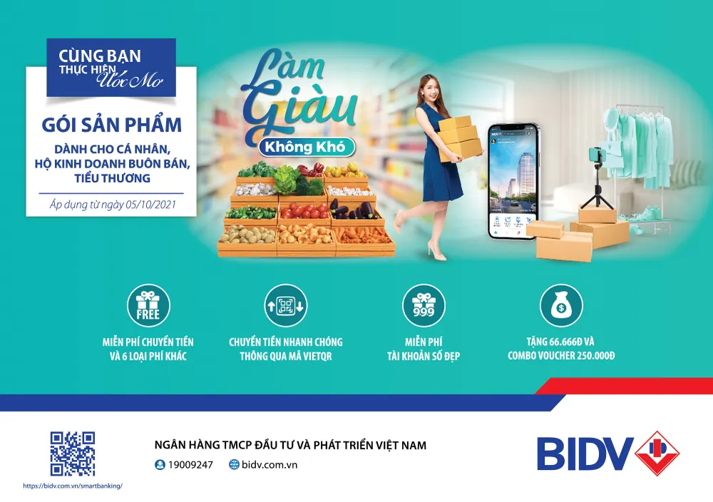 BIDV ra mắt gói sản phẩm toàn diện dành riêng cho khách hàng tiểu thương