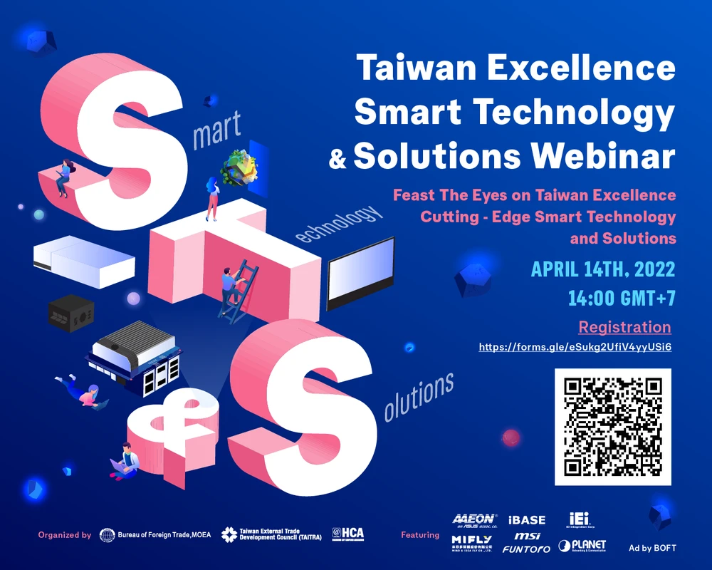 Hội thảo trực tuyến Taiwan Excellence: giới thiệu giải pháp thông minh từ các thương hiệu AAEON, IBASE, IEI, MiFly, MSI, PLANET