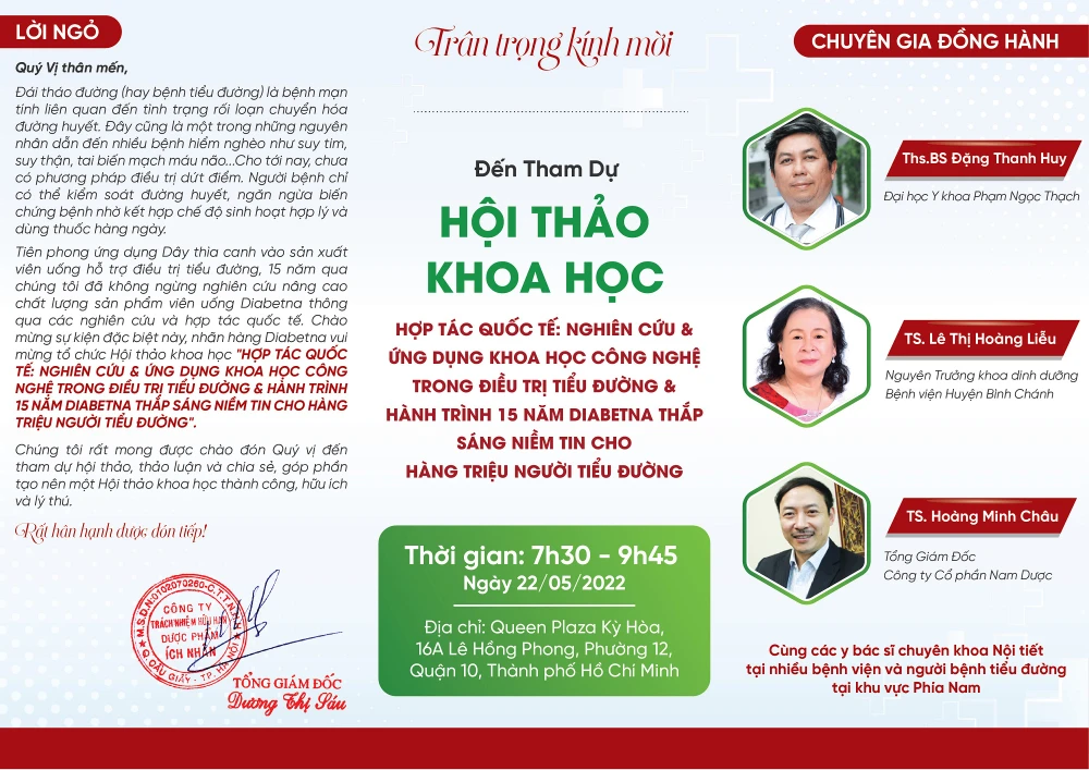 Hội thảo: Ứng dụng khoa học công nghệ trong điều trị tiểu đường 