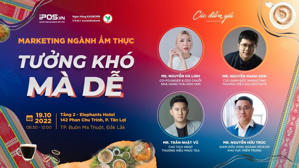 iPOS.vn sắp tổ chức sự kiện về định hướng phát triển marketing ngành F&B tại Tây Nguyên