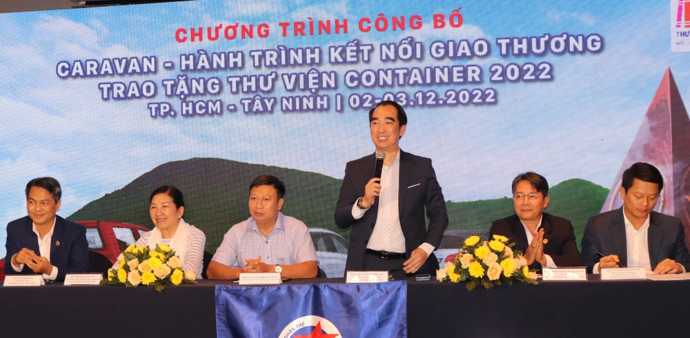 Ban tổ chức thông tin về Hành trình Caravan - Trao tặng thư viện Container đến trẻ vùng biên giới tỉnh Tây Ninh