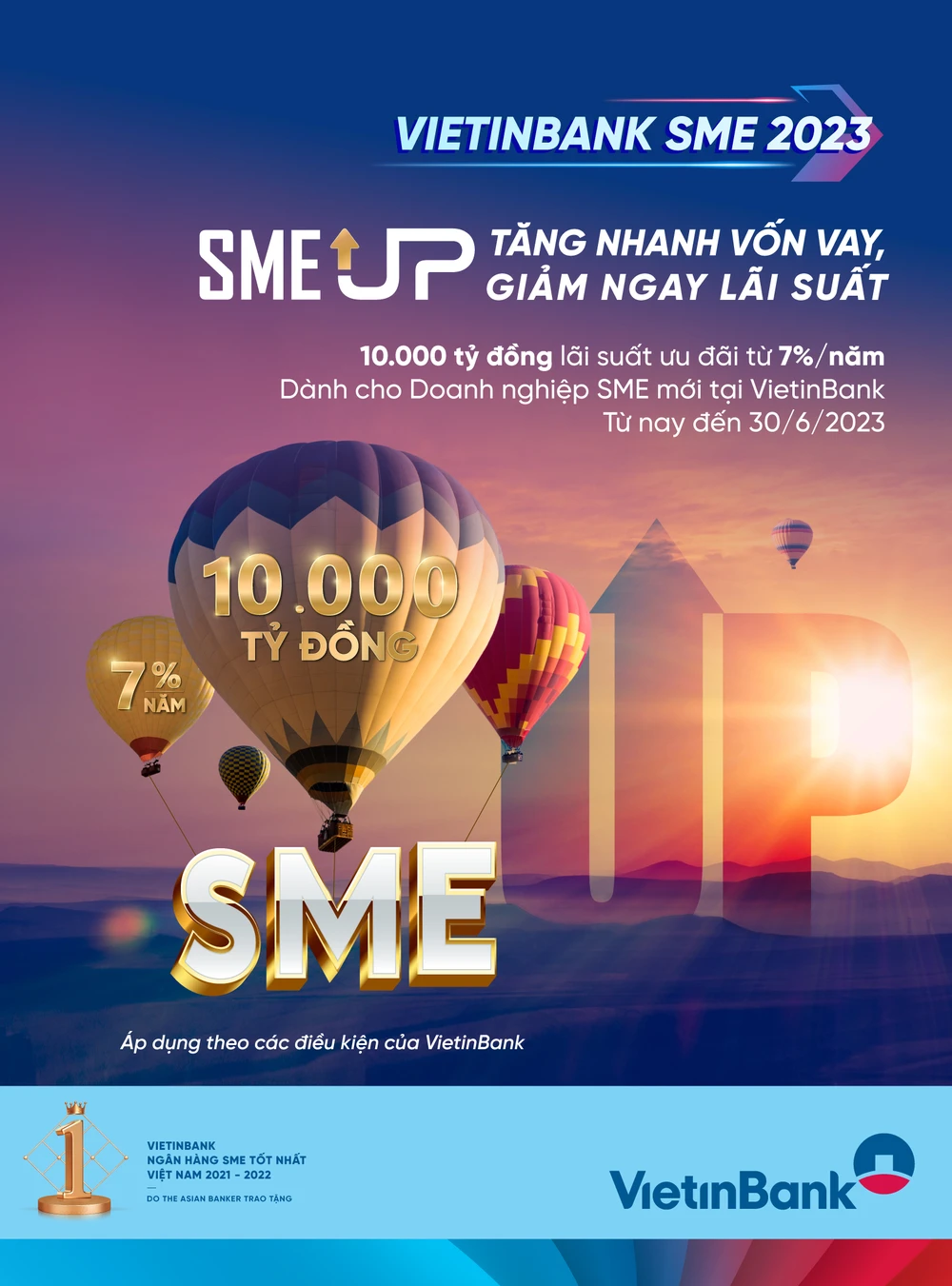 VietinBank tung gói SME UP 10.000 tỷ đồng ưu đãi lãi suất