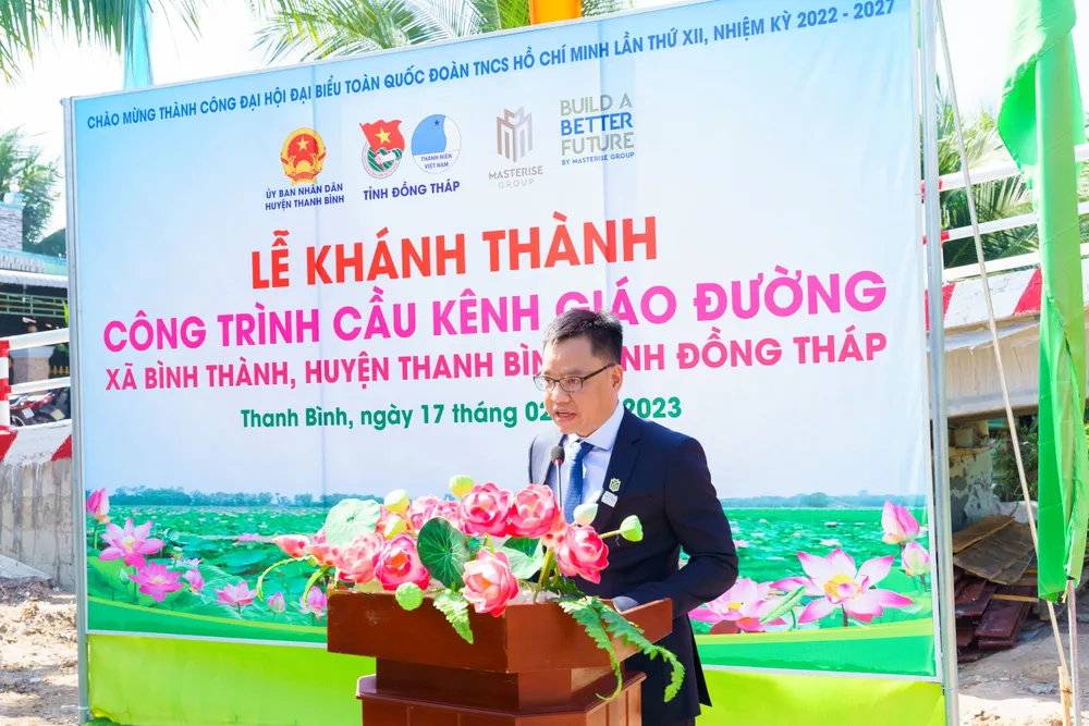 Ông Võ Trí Anh phát biểu tại lễ khánh thành Ông Võ Trí Anh phát biểu tại lễ khánh thành