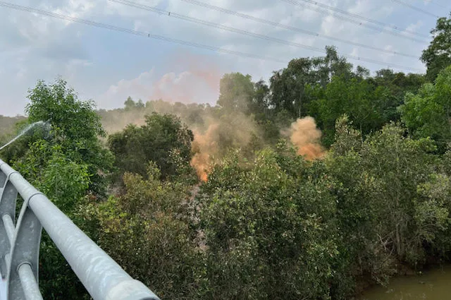 Khu vực giả định hiện trường xảy ra vụ cháy Khu vực giả định hiện trường xảy ra vụ cháy