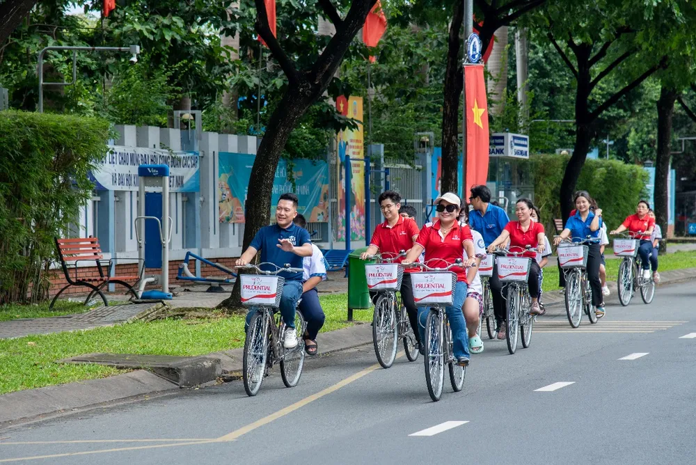 Hoạt động chạy xe diễu hành trước sự kiện