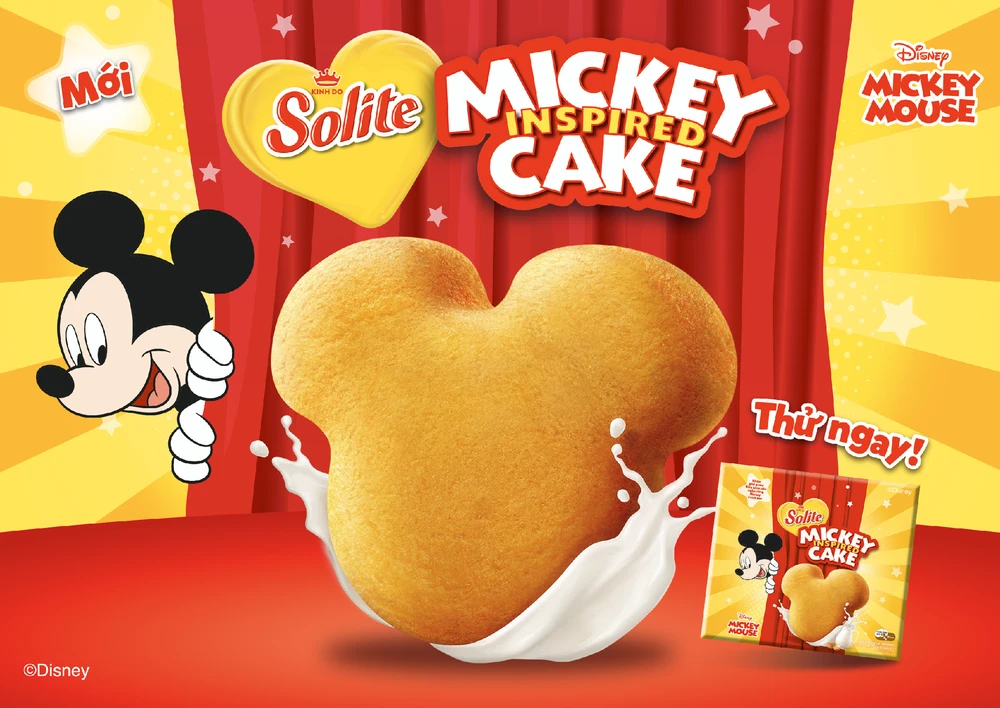 Lần đầu tiên ra mắt bánh bông lan Solite phiên bản Mickey tại Việt Nam