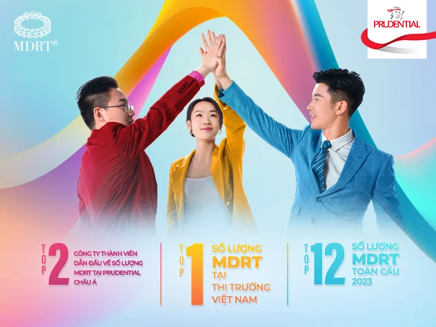 Prudential Việt Nam có 2 năm liền dẫn đầu về số lượng MDRT tại thị trường Việt Nam