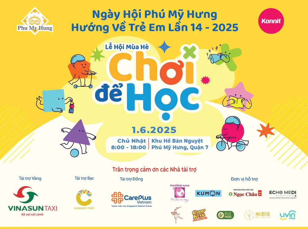 Sân chơi bổ ích cho thiếu nhi dịp 1-6 tại Phú Mỹ Hưng