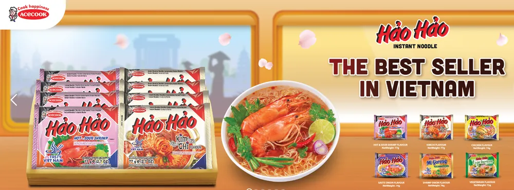 Hiện nay, sản phẩm Acecook đã được xuất khẩu đi hơn 40 quốc gia với trọng tâm là thương hiệu quốc tế Hảo Hảo Hiện nay, sản phẩm Acecook đã được xuất khẩu đi hơn 40 quốc gia với trọng tâm là thương hiệu quốc tế Hảo Hảo.png