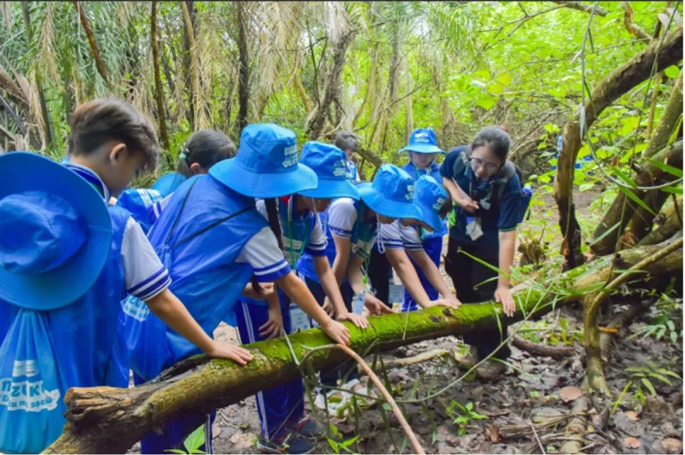 Hoạt động trải nghiệm rừng cho học sinh tiểu học và giáo viên, cán bộ giáo dục tỉnh Bến Tre, tháng 5, 2025 Picture2.jpg