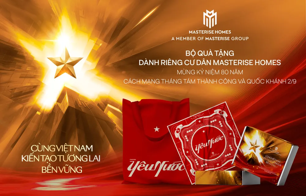 Quà tặng “Yêu nước” bao gồm cờ Tổ quốc lớn, cờ cầm tay, túi tote và khăn bandana, được Masterise Group chu đáo chuẩn bị nhằm “tiếp sức” cộng đồng cư dân hưởng ứng “Concert Quốc gia” mọi lúc, mọi nơi trong dịp trọng đại của dân tộc Hinh2-ok.jpg