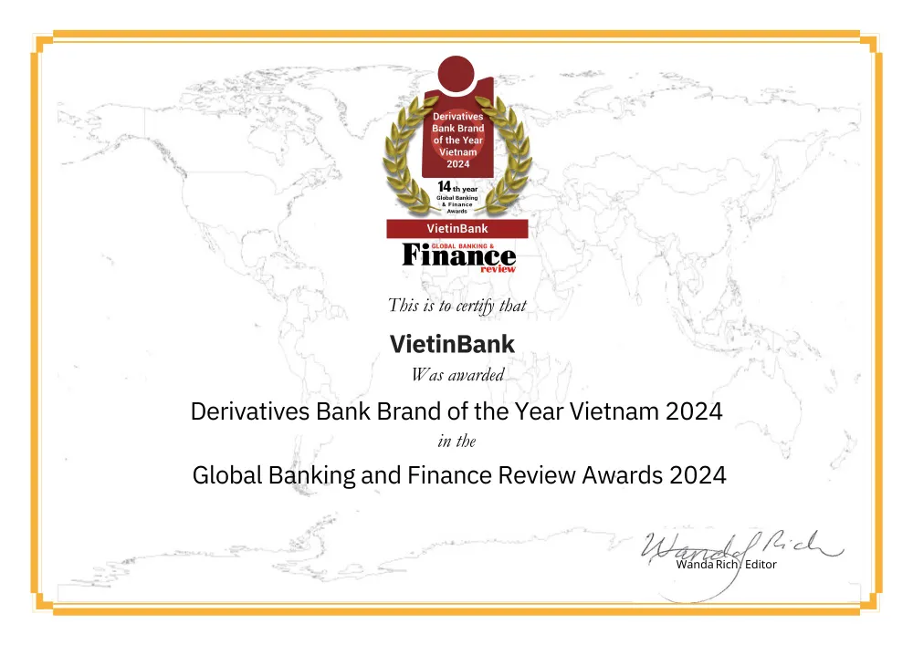 Global Banking & Finance Review vinh danh VietinBank hạng mục “Ngân hàng cung ứng sản phẩm phái sinh tốt nhất Việt Nam năm 2024” ảNH 4- MỚI.jpg