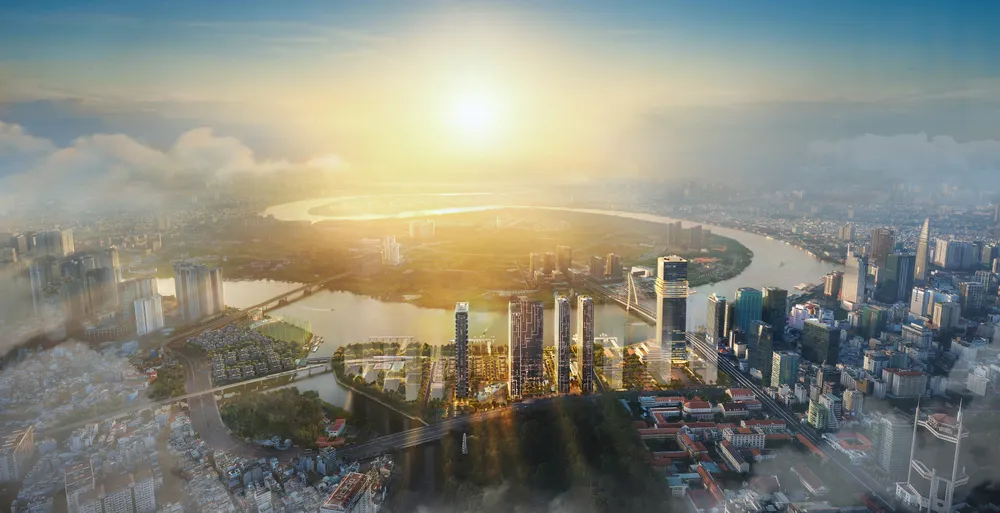 Trung tâm CBD hiện hữu của TPHCM nhìn qua trung tâm tài chính Thủ Thiêm trong tương lai H8.jpg