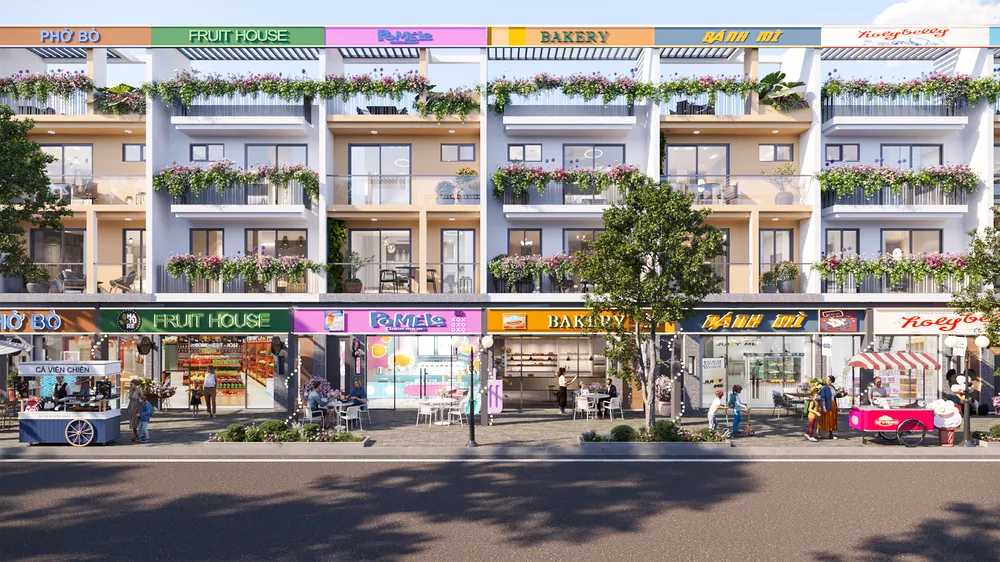 Phối cảnh một tuyến phố thương mại liền kề Trung tâm thương mại 3ha LAHOME_SHOPHOUSE.png