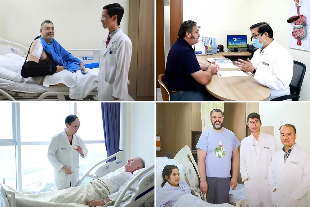 Mỗi năm có hơn 12.000 bệnh nhân là người nước ngoài đến BVĐK Tâm Anh khám chữa bệnh. Người bệnh đến với Tâm Anh không chỉ được điều trị thành công một lần, mà còn giới thiệu người thân, bạn bè cùng trở lại khám chữa bệnh như sự tri ân, lòng tin đối với ngành y Việt Nam. Ảnh: BVĐK Tâm Anh hình 4 chon.jpg