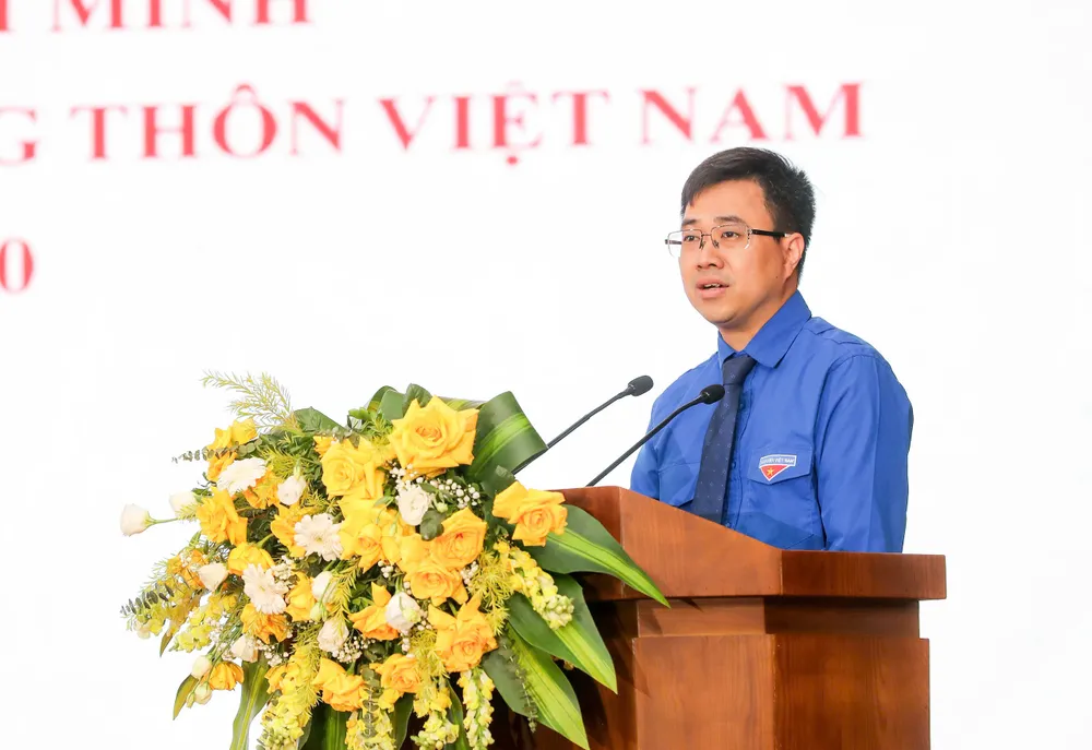 Đồng chí Bùi Hoàng Tùng, Ủy viên Ban Chấp hành Đảng bộ Chính phủ, Bí thư Đoàn Thanh niên Chính phủ phát biểu chỉ đạo tại Đại hội Ảnh 5.jpg