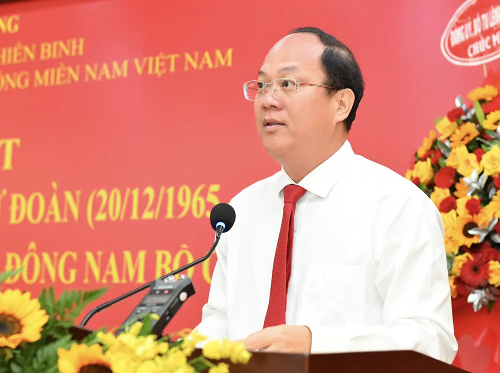 Đồng chí Nguyễn Hồ Hải, Phó Bí thư Thành ủy TPHCM chia sẻ tại buổi gặp mặt. Ảnh: VIỆT DŨNG Đồng chí Nguyễn Hồ Hải, Phó Bí thư Thành ủy TPHCM chia sẻ tại buổi gặp mặt. Ảnh: VIỆT DŨNG