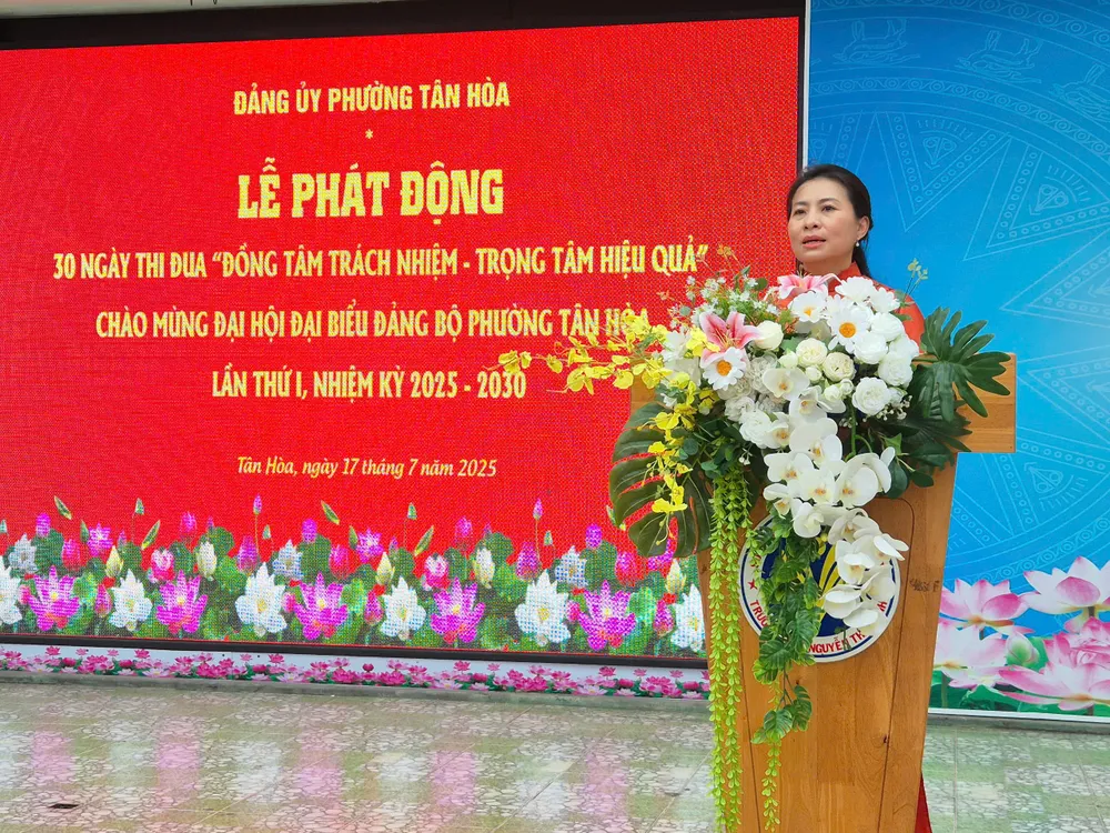 Đồng chí Phan Kiều Thanh Hương phát biểu tại lễ phát động z6814079725179_709a08da645f07b9c93ca9c2213374a5.jpg