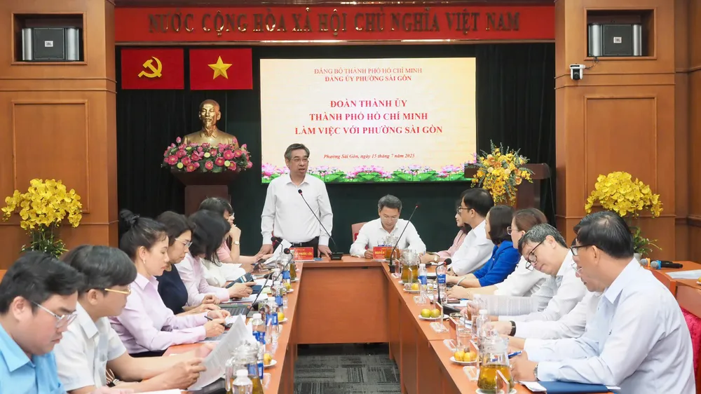 Đồng chí Nguyễn Phước Lộc phát biểu tại buổi khảo sát. Ảnh: HOÀNG HÙNG z6817189176606_461b91c3b316bee2910da9587ebca1aa.jpg