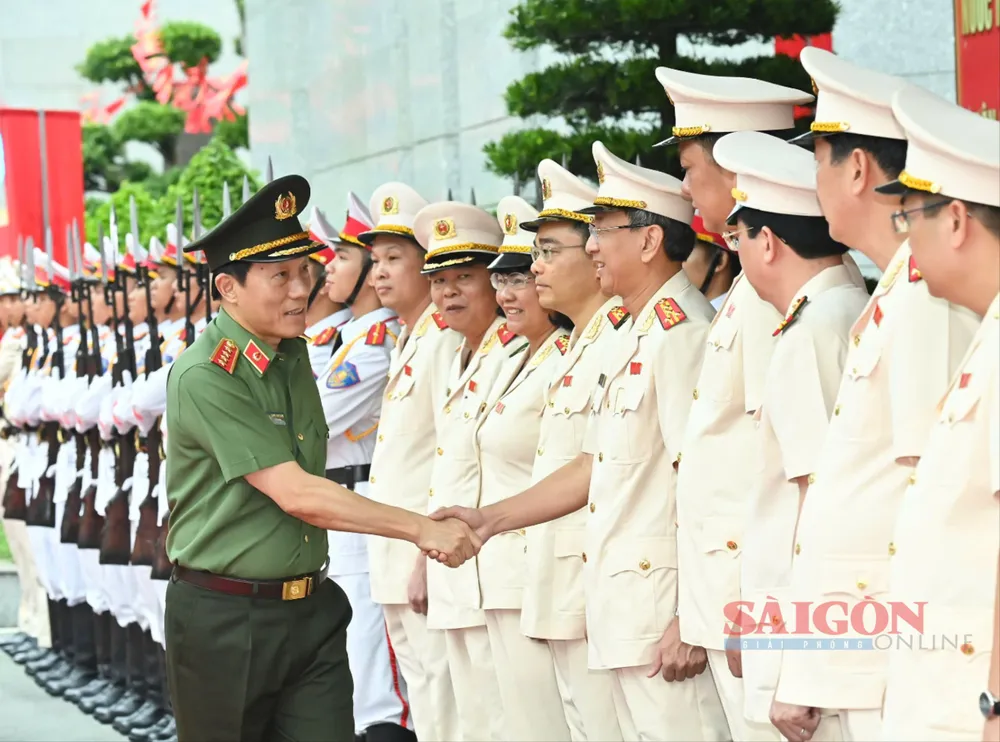 Đại tướng Lương Tam Quang dự Đại hội đại biểu Đảng bộ Công an TPHCM lần thứ I. Ảnh: VIỆT DŨNG z6851972229655_71f733a09626deb5728559e9822e0bec.jpg