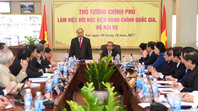 Thủ tướng làm việc tại Học viện