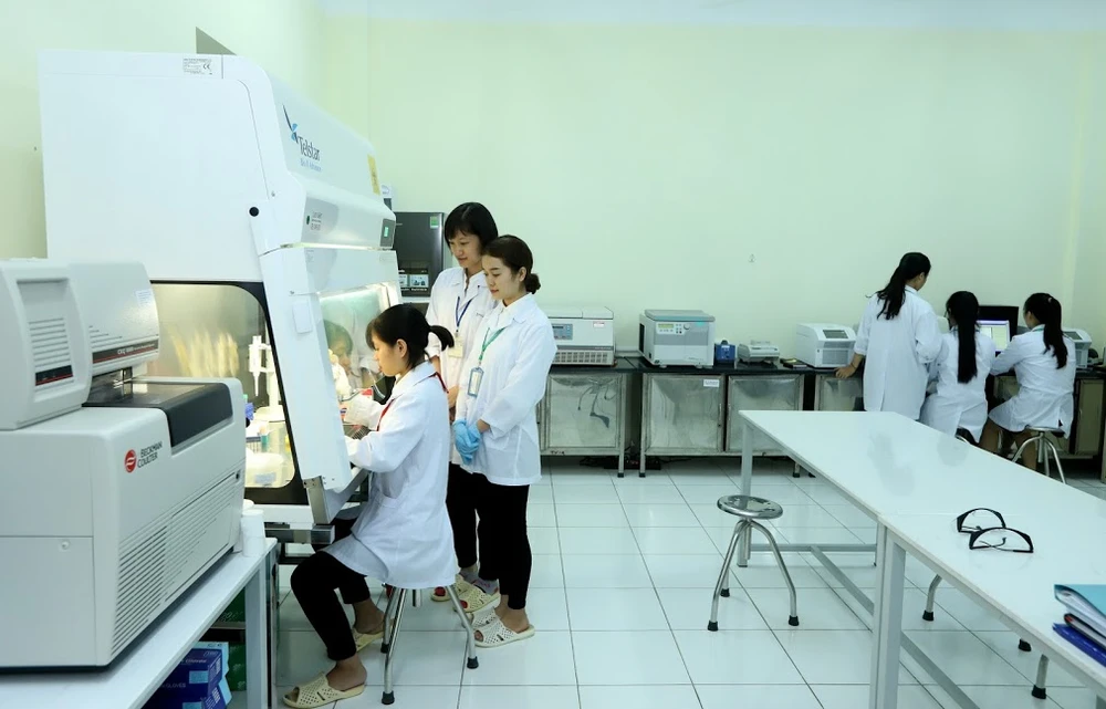 Sinh viên Việt Nam học tập, nghiên cứu khoa học. Ảnh: QUANG PHÚC