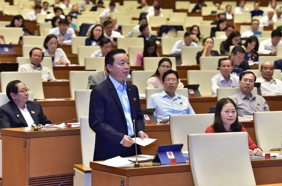 Bộ trưởng Bộ TN-MT Trần Hồng Hà. Ảnh: QUANG PHÚC