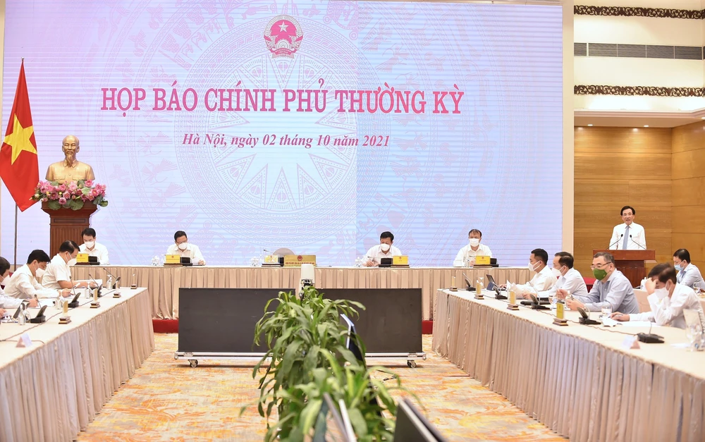 Văn phòng Chính phủ đã tổ chức họp báo Chính phủ thường kỳ tháng 9. Ảnh: VIẾT CHUNG