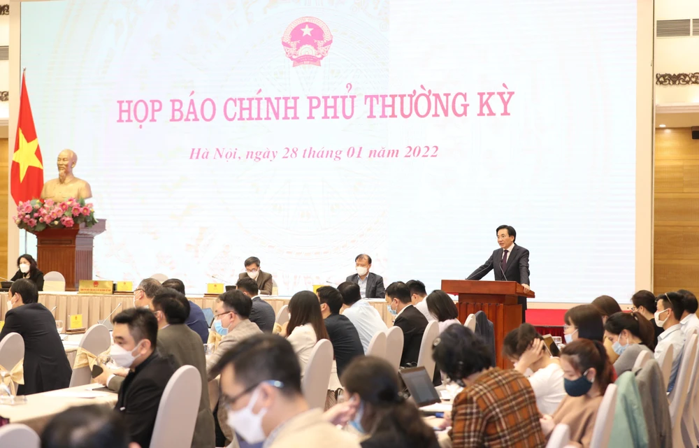 Quang cảnh buổi họp báo. Ảnh: QUANG PHÚC