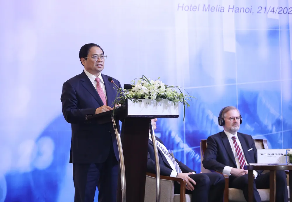 Thủ tướng Phạm Minh Chính phát biểu tại diễn đàn. Ảnh: QUANG PHÚC