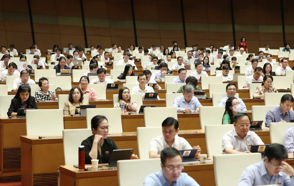 Các đại biểu dự họp sáng 29-5. Ảnh: QUANG PHÚC Các đại biểu dự họp sáng 29-5. Ảnh: QUANG PHÚC