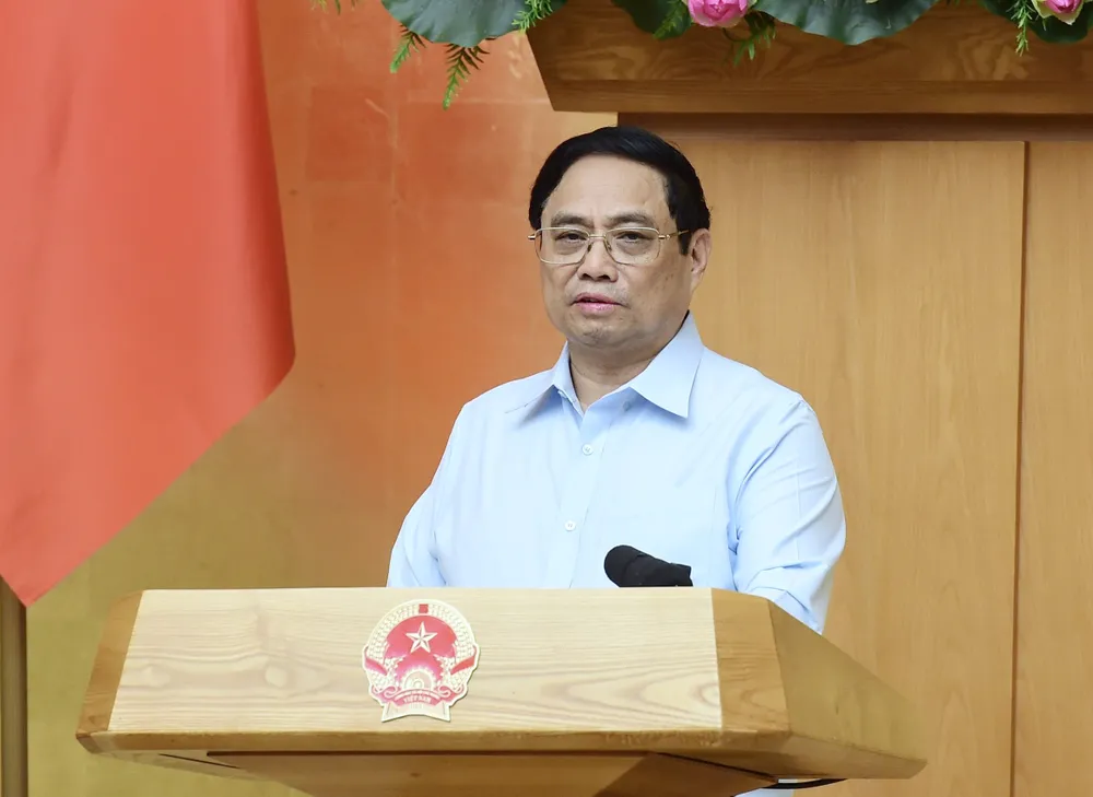 Thủ tướng Phạm Minh Chính chủ trì phiên họp Chính phủ thường kỳ tháng 7. Ảnh: VIẾT CHUNG Thủ tướng Phạm Minh Chính chủ trì phiên họp Chính phủ thường kỳ tháng 7. Ảnh: VIẾT CHUNG