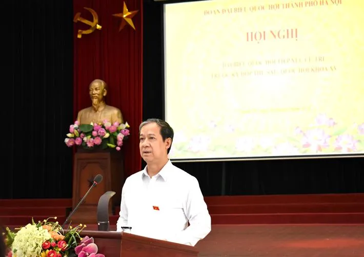 Bộ trưởng Bộ GD-ĐT thông tin tới cử tri về dự kiến nội dung làm việc tại kỳ họp thứ 6, Quốc hội khóa XV