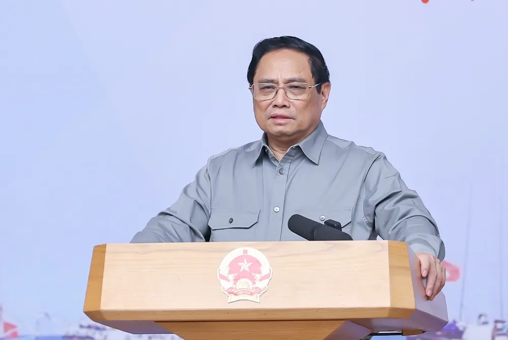Thủ tướng Phạm Minh Chính chủ trì hội nghị trực tuyến về chống khai thác IUU. Ảnh: VIẾT CHUNG Thủ tướng Phạm Minh Chính chủ trì hội nghị trực tuyến về chống khai thác IUU. Ảnh: VIẾT CHUNG