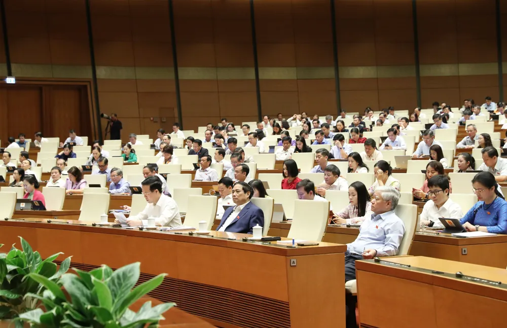 Các đại biểu dự phiên họp sáng 31-10. Ảnh: QUANG PHÚC