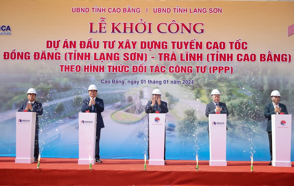 Thủ tướng Phạm Minh Chính dự lễ khởi công dự án cao tốc Đồng Đăng-Trà Lĩnh ngày 1-1