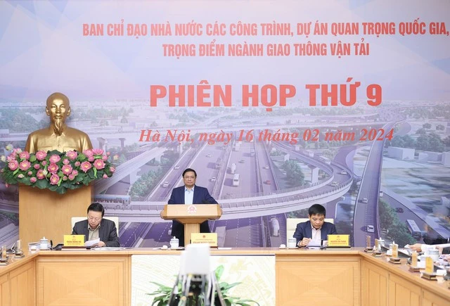 Ban chỉ đạo Nhà nước các công trình, dự án quan trọng quốc gia, trọng điểm ngành GTVT họp phiên thứ 9. Ảnh: VIẾT CHUNG