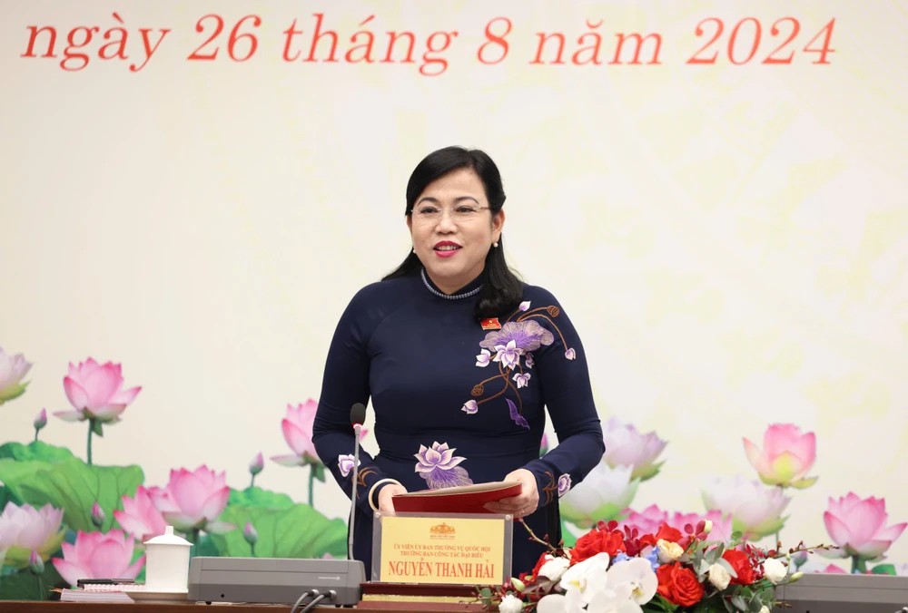 Bà Nguyễn Thanh Hải, Trưởng Ban Công tác đại biểu thuộc Ủy ban Thường vụ Quốc hội Khóa XV. Ảnh: QUANG PHÚC