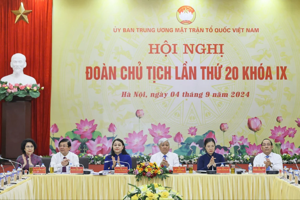 Hội nghị Đoàn Chủ tịch Ủy ban Trung ương MTTQ Việt Nam lần thứ 20 khóa IX. Ảnh: VIẾT CHUNG