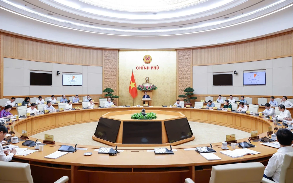 Phiên họp Chính phủ thường kỳ tháng 4-2025. Ảnh: VIẾT CHUNG 1.jpg